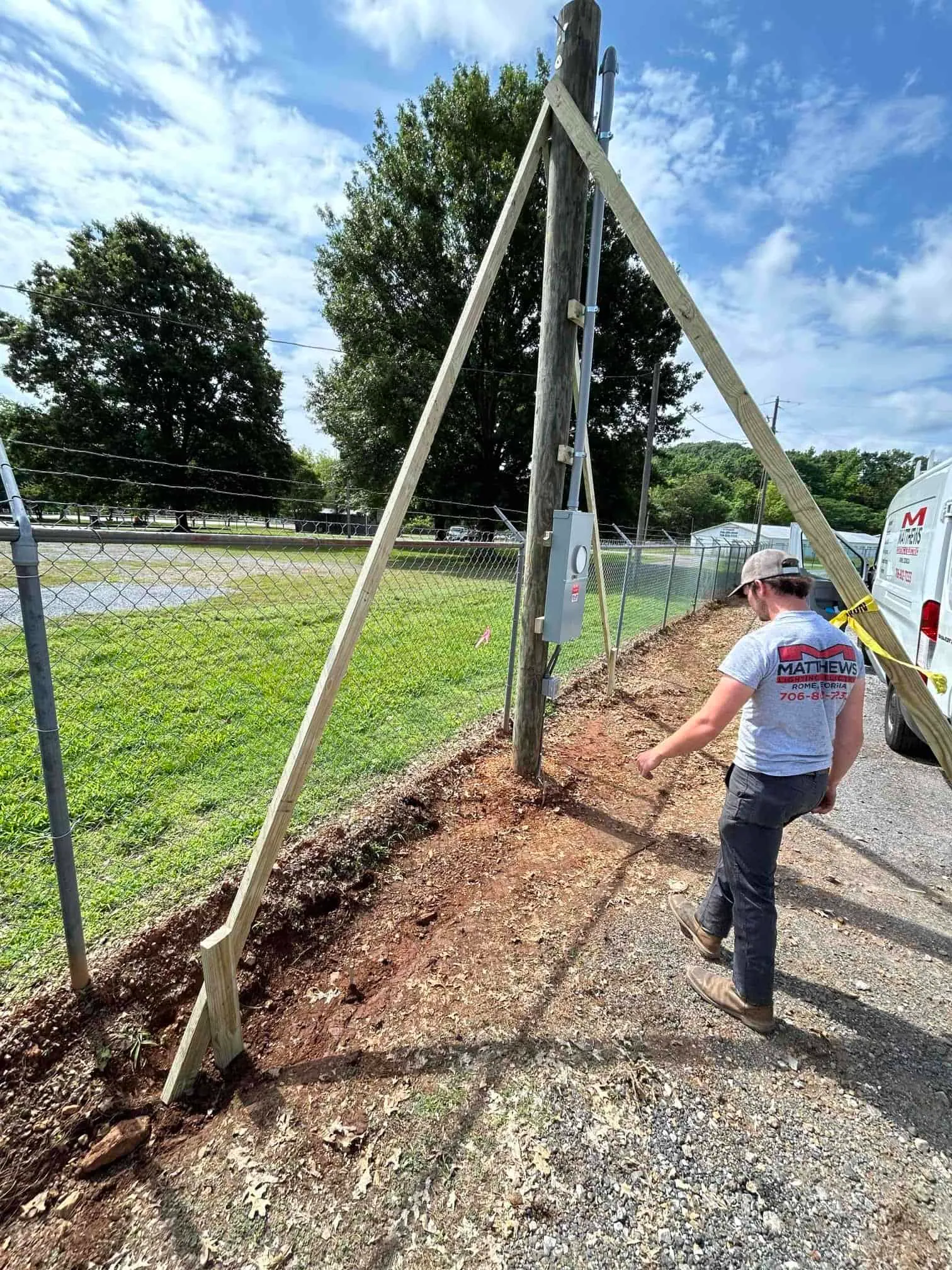 Power Pole Relocation for the Staffords